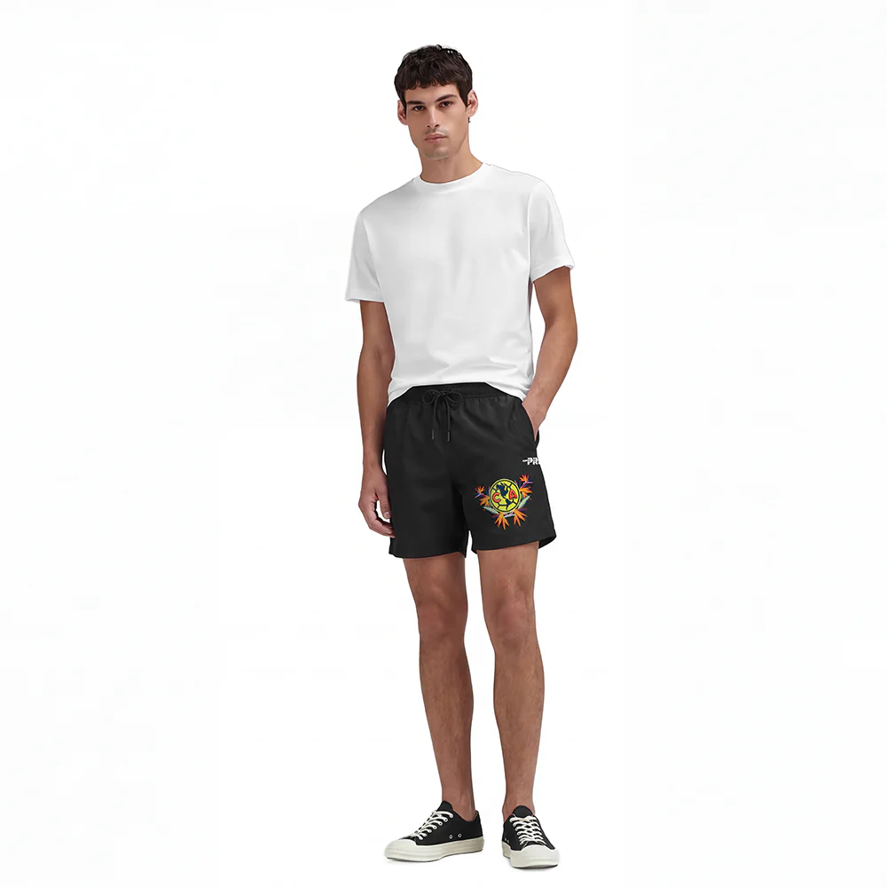 LIGA MX CLUB AMERICA PARADISE MEN'S WOVEN SHORT (BLACK) - Image 3
