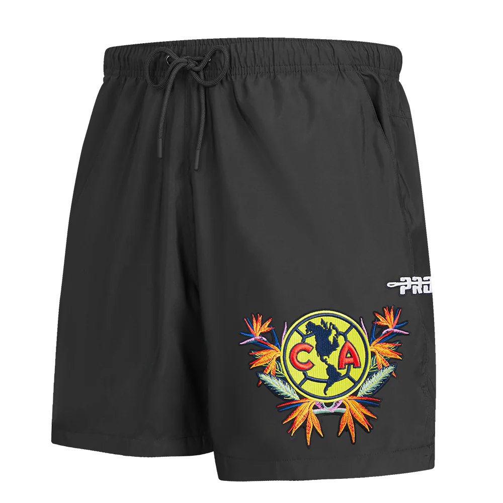 LIGA MX CLUB AMERICA PARADISE MEN'S WOVEN SHORT (BLACK) - Image 4
