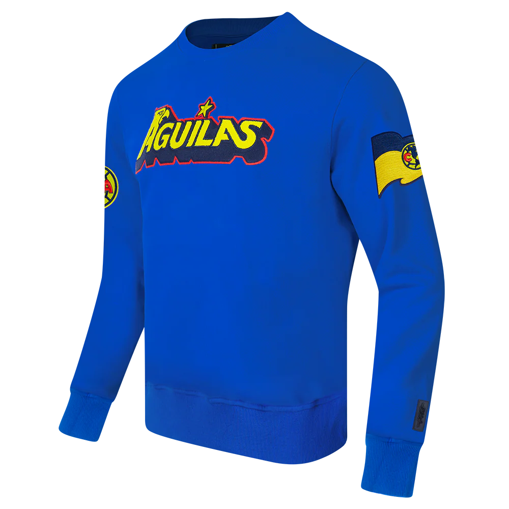 LIGA MX CLUB AMERICA STADIUM MEN'S FLEECE CREWNECK (ROYAL BLUE) - Image 2