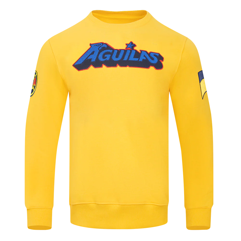 LIGA MX CLUB AMERICA STADIUM MEN'S FLEECE CREWNECK (YELLOW)