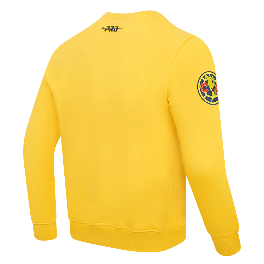 LIGA MX CLUB AMERICA STADIUM MEN'S FLEECE CREWNECK (YELLOW) - Image 4