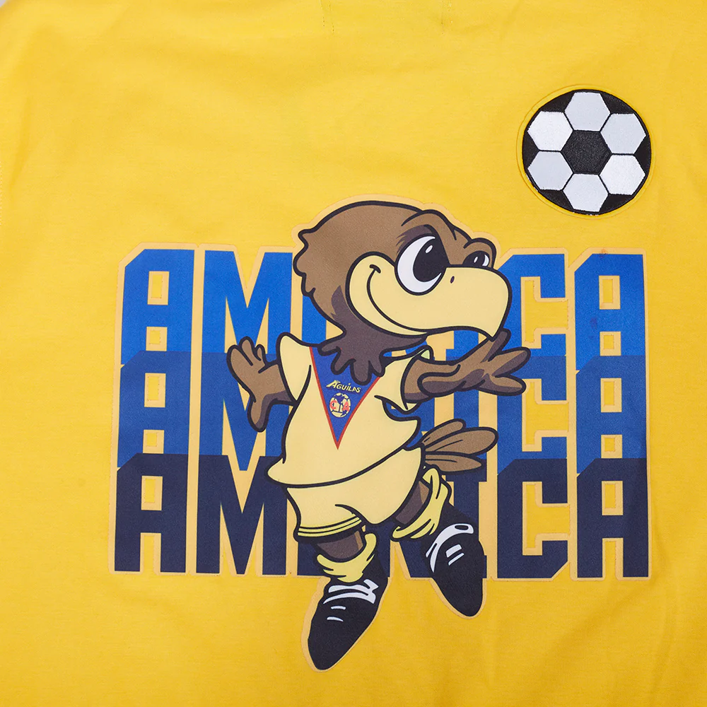 LIGA MX CLUB AMERICA STADIUM MEN'S DOUBLE KNIT PULLOVER HOODIE (YELLOW) - Image 9