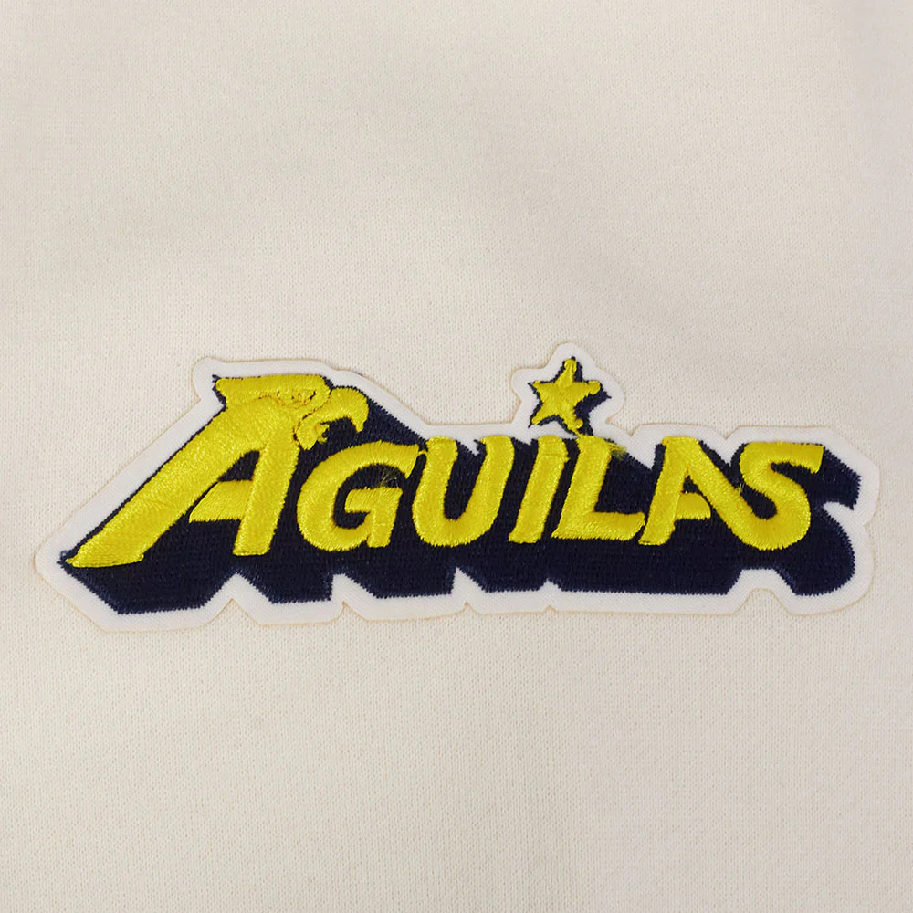 LIGA MX CLUB AMERICA CONTRAST NEUTRALS MEN'S DROP SHOULDER FLEECE PULLOVER HOODIE (EGGSHELL) - Image 7