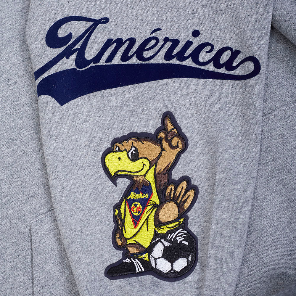 Liga MX CLUB AMERICA LIVING LARGE MEN'S DROP SHOULDER FLC PO HOODIE (DARK HEATHER GRAY) - Image 8