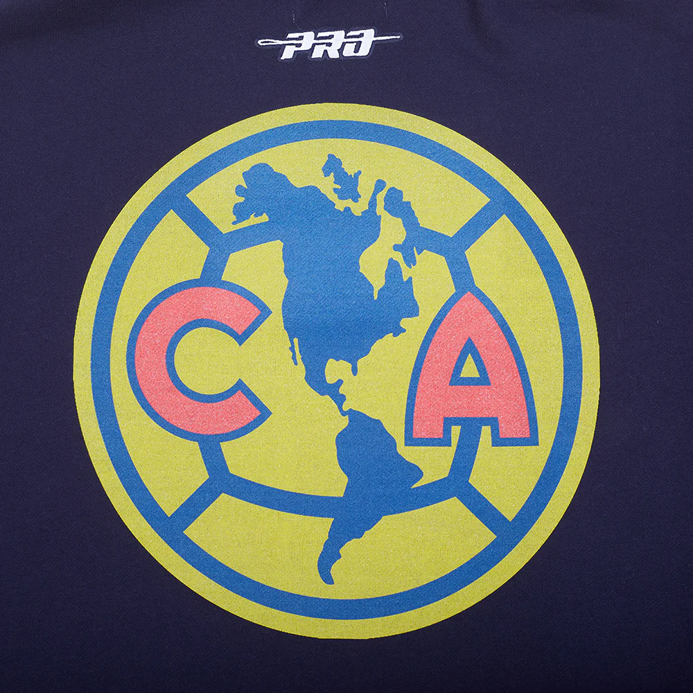 Liga MX CLUB AMERICA LIVING LARGE MEN'S DROP SHOULDER FLC PO HOODIE (MIDNIGHT NAVY) - Image 6