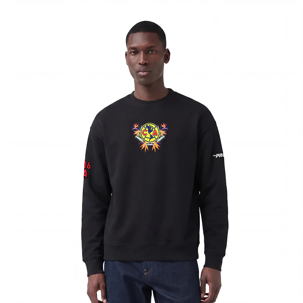 LIGA MX CLUB AMERICA PARADISE MEN'S CREWNECK SWEATSHIRT (BLACK)
