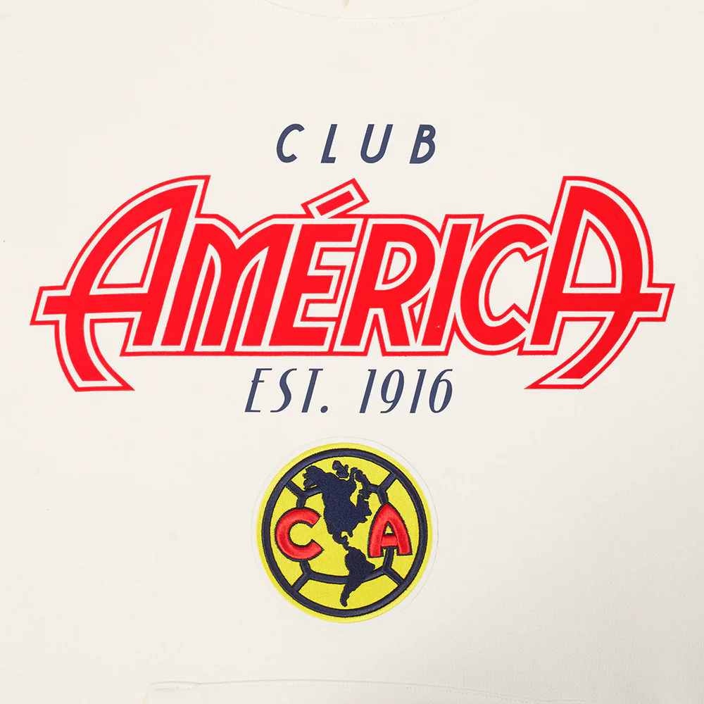 LIGA MX CLUB AMERICA PARADISE MEN'S PULL OVER HOODIE (EGGSHELL) - Image 5