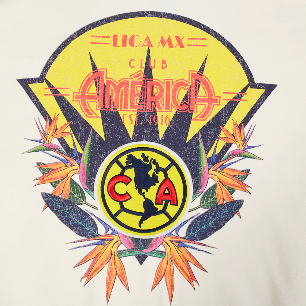LIGA MX CLUB AMERICA PARADISE MEN'S PULL OVER HOODIE (EGGSHELL) - Image 9