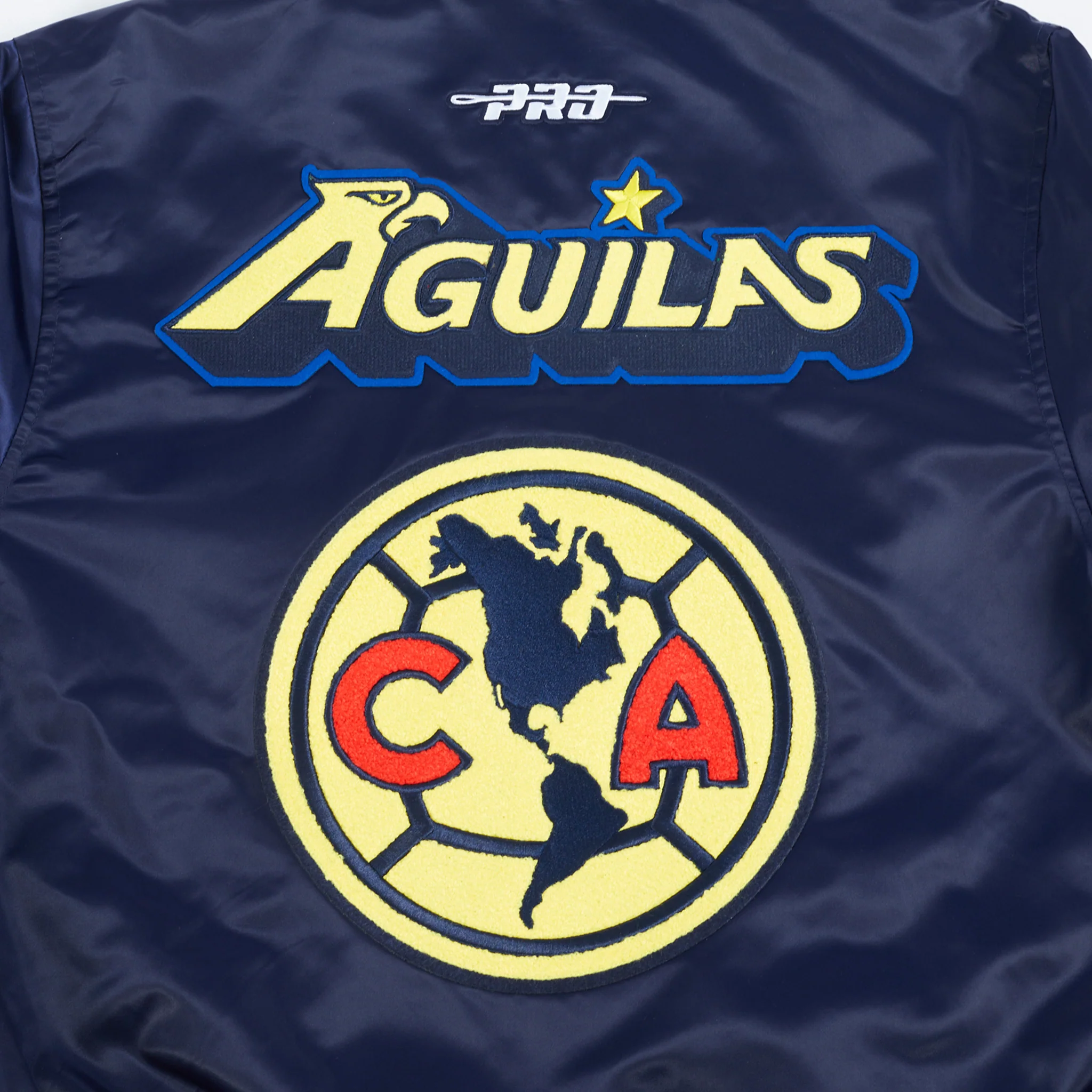 LIGA MX CLUB AMERICA STADIUM MEN'S RIB SATIN JACKET (MIDNIGHT NAVY) - Image 5