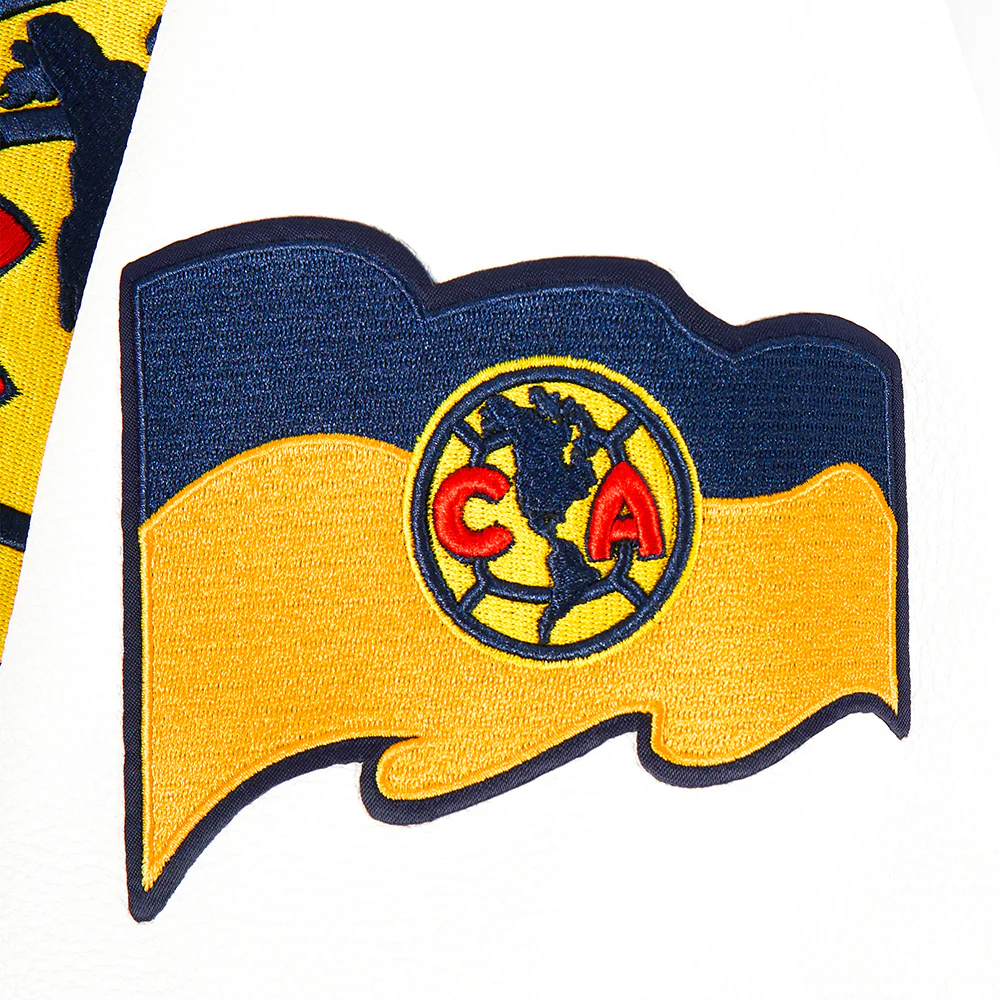 LIGA MX CLUB AMERICA STADIUM MEN'S RIB WOOL VARSITY JACKET (MIDNIGHT NAVY/WHITE) - Image 6