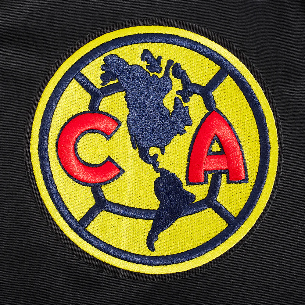 LIGA MX CLUB AMERICA CONTRAST NEUTRALS MEN'S TWILL JACKET (BLACK) - Image 5