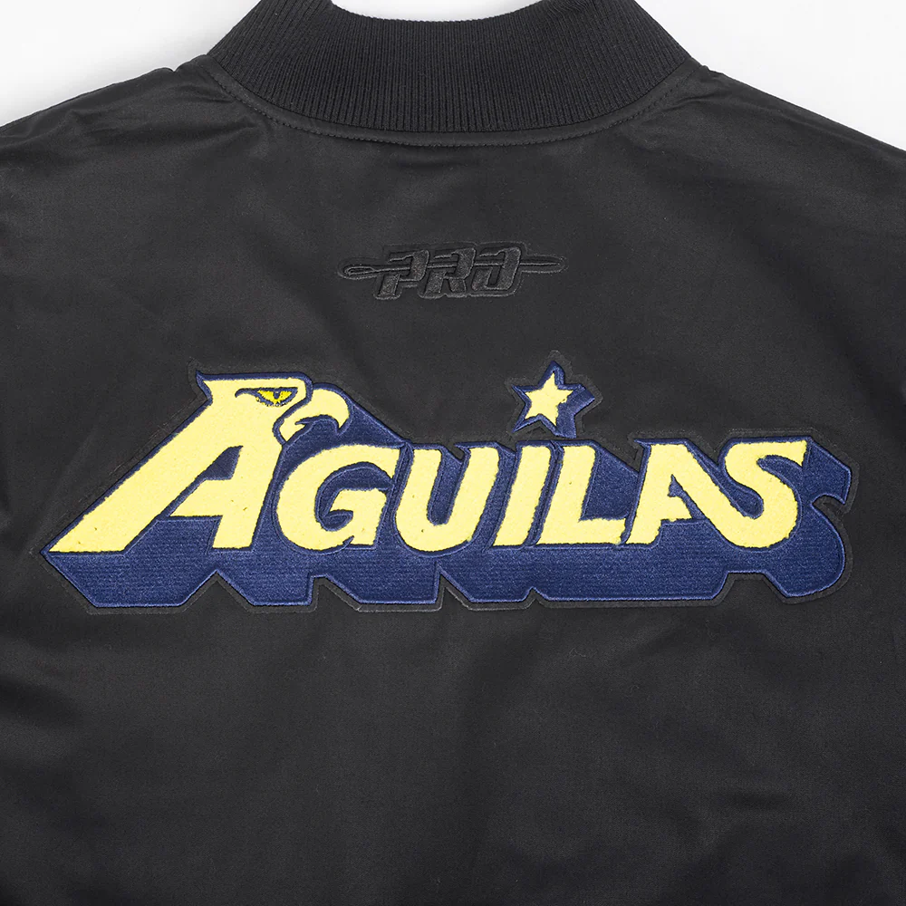 LIGA MX CLUB AMERICA CONTRAST NEUTRALS MEN'S TWILL JACKET (BLACK) - Image 7