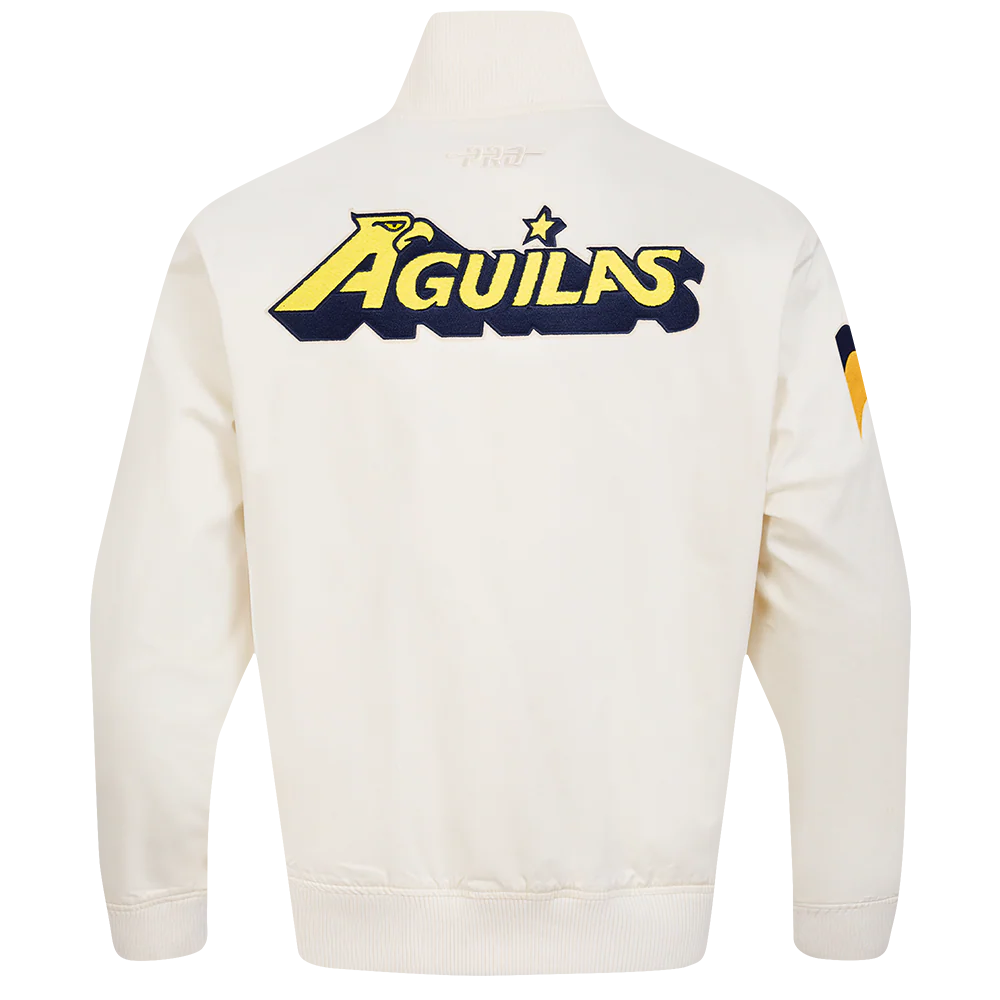 LIGA MX CLUB AMERICA CONTRAST NEUTRALS MEN'S TWILL JACKET (EGGSHELL) - Image 3