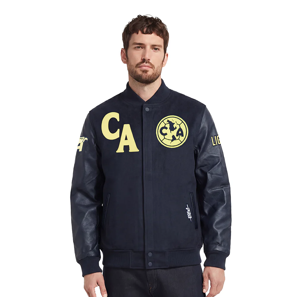 LIGA MX CLUB AMERICA FIRST TEAM MEN'S VARSITY JACKET (MIDNIGHT NAVY)