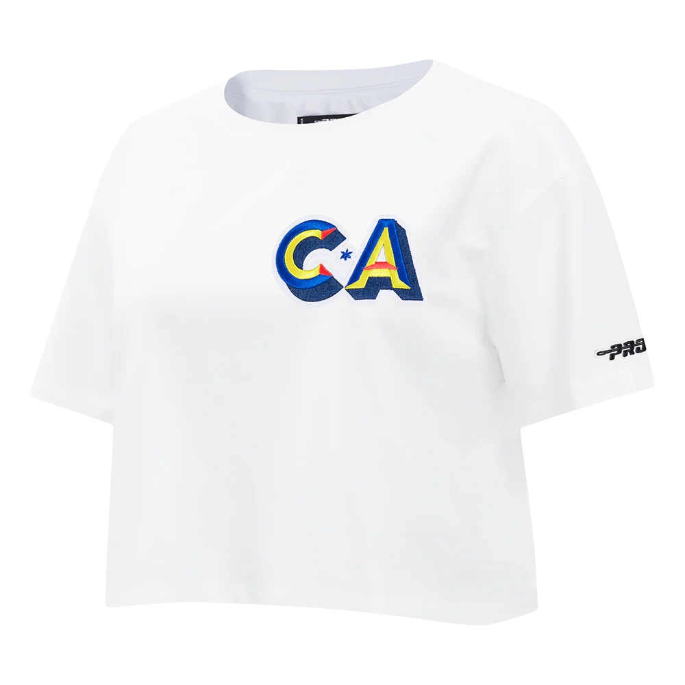 LIGA MX CLUB AMERICA STADIUM WOMEN'S SINGLE JERSEY BOXY TEE (WHITE) - Image 2