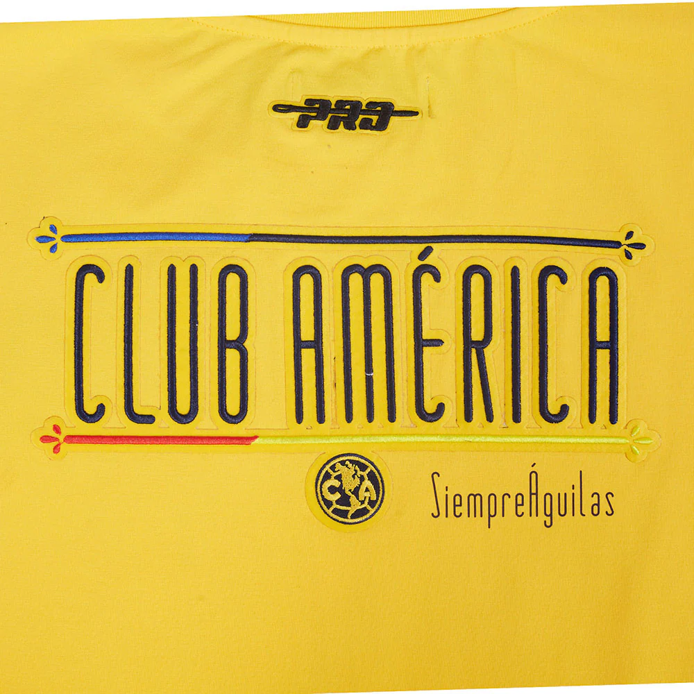 LIGA MX CLUB AMERICA STADIUM WOMEN'S SINGLE JERSEY BOXY TEE (YELLOW) - Image 7