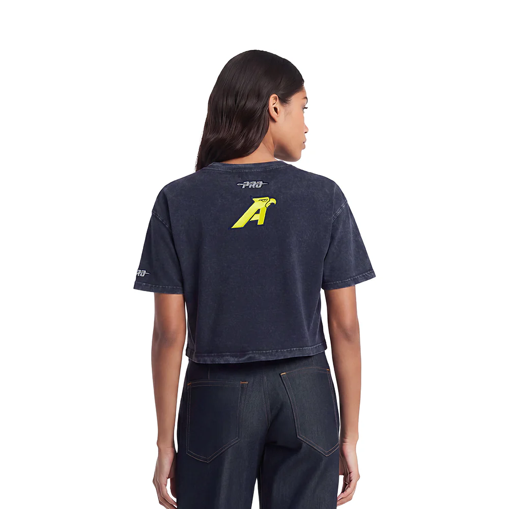 LIGA MX CLUB AMERICA TEAM CRYSTALLINE WOMEN'S S/S BOXY TEE (WASHED MIDNIGHT NAVY) - Image 2