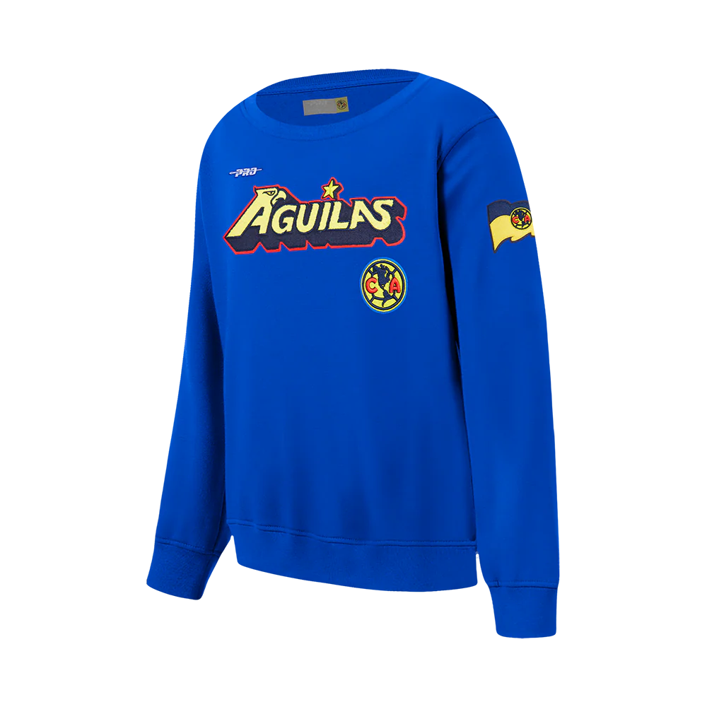 LIGA MX CLUB AMERICA STADIUM BIG BOYS FLEECE CREWNECK (ROYAL BLUE) - Image 2