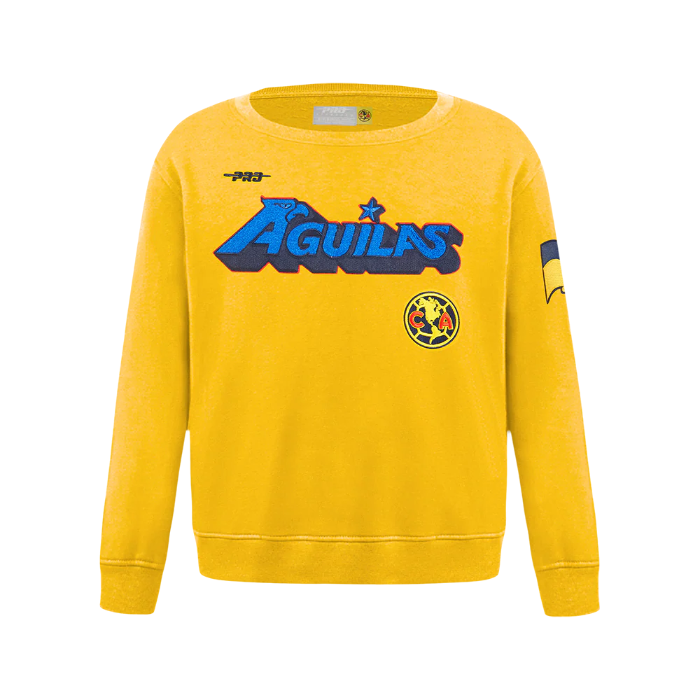 LIGA MX CLUB AMERICA STADIUM BIG BOYS FLEECE CREWNECK (YELLOW)