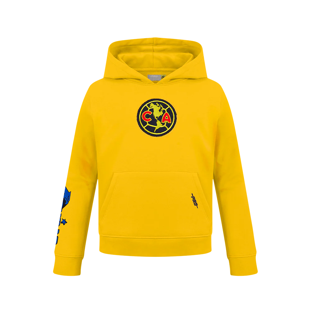 LIGA MX CLUB AMERICA STADIUM BIG BOYS FLEECE PULLOVER HOODIE (YELLOW)
