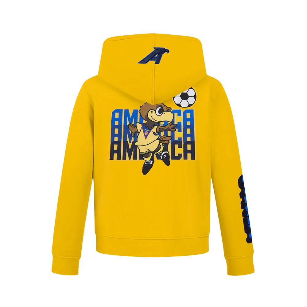 LIGA MX CLUB AMERICA STADIUM BIG BOYS FLEECE PULLOVER HOODIE (YELLOW) - Image 3