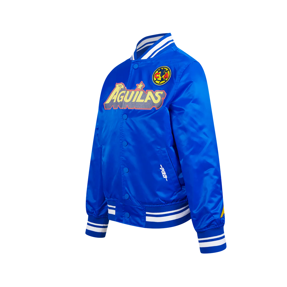 LIGA MX CLUB AMERICA STADIUM BIG BOYS RIB SATIN JACKET (ROYAL BLUE) - Image 2