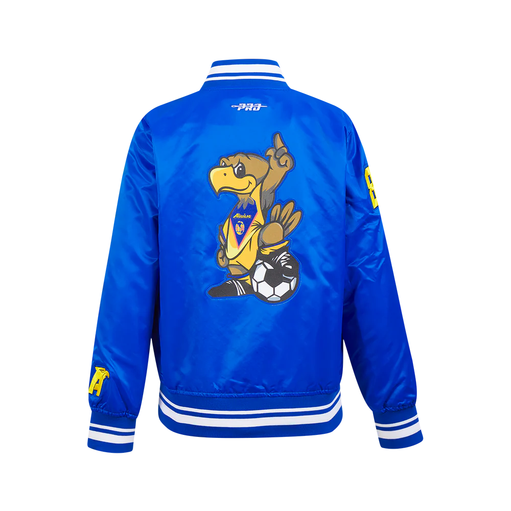 LIGA MX CLUB AMERICA STADIUM BIG BOYS RIB SATIN JACKET (ROYAL BLUE) - Image 3