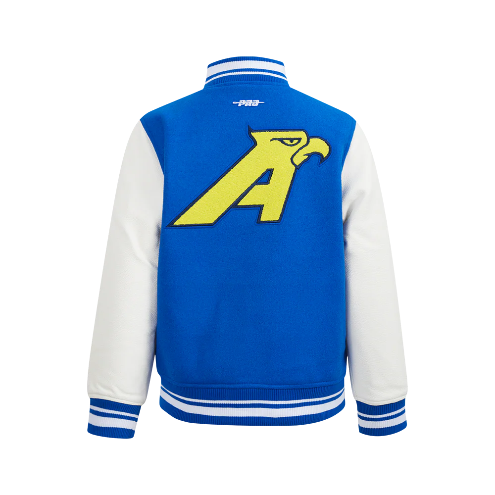 LIGA MX CLUB AMERICA STADIUM BIG BOYS RIB WOOL VARSITY JACKET (ROYAL BLUE/WHITE) - Image 3