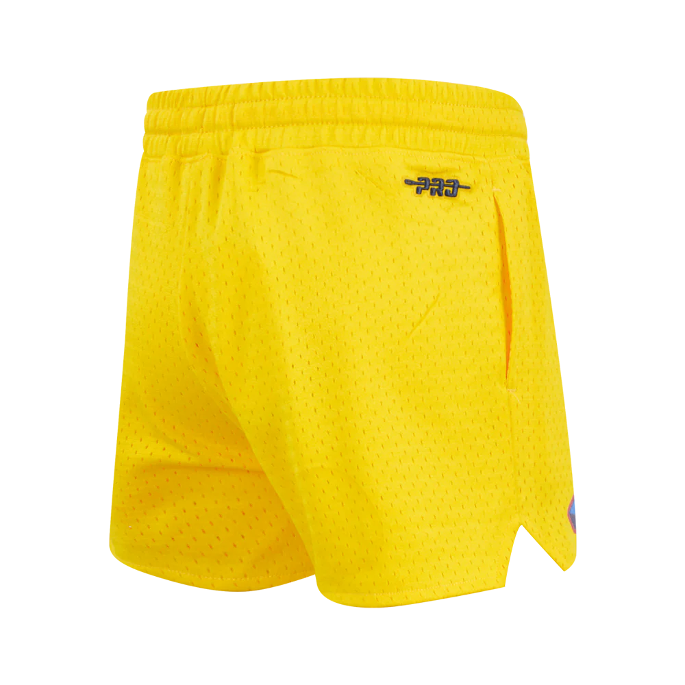 LIGA MX CLUB AMERICA STADIUM BIG GIRLS MESH SHORT (YELLOW) - Image 3