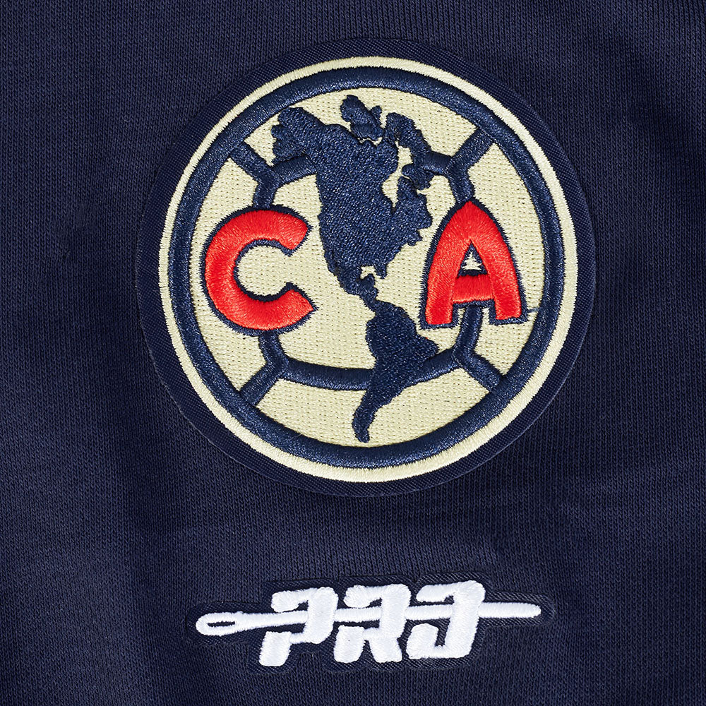 LIGA MX CLUB AMERICA PREMIUM WOMEN'S RIB FLEECE CROPPED PULLOVER HOODIE (MIDNIGHT NAVY) - Image 6