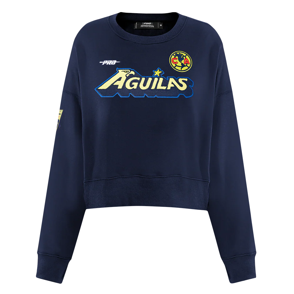 LIGA MX CLUB AMERICA STADIUM WOMEN'S DOUBLE KNIT CREWNECK (MIDNIGHT NAVY)