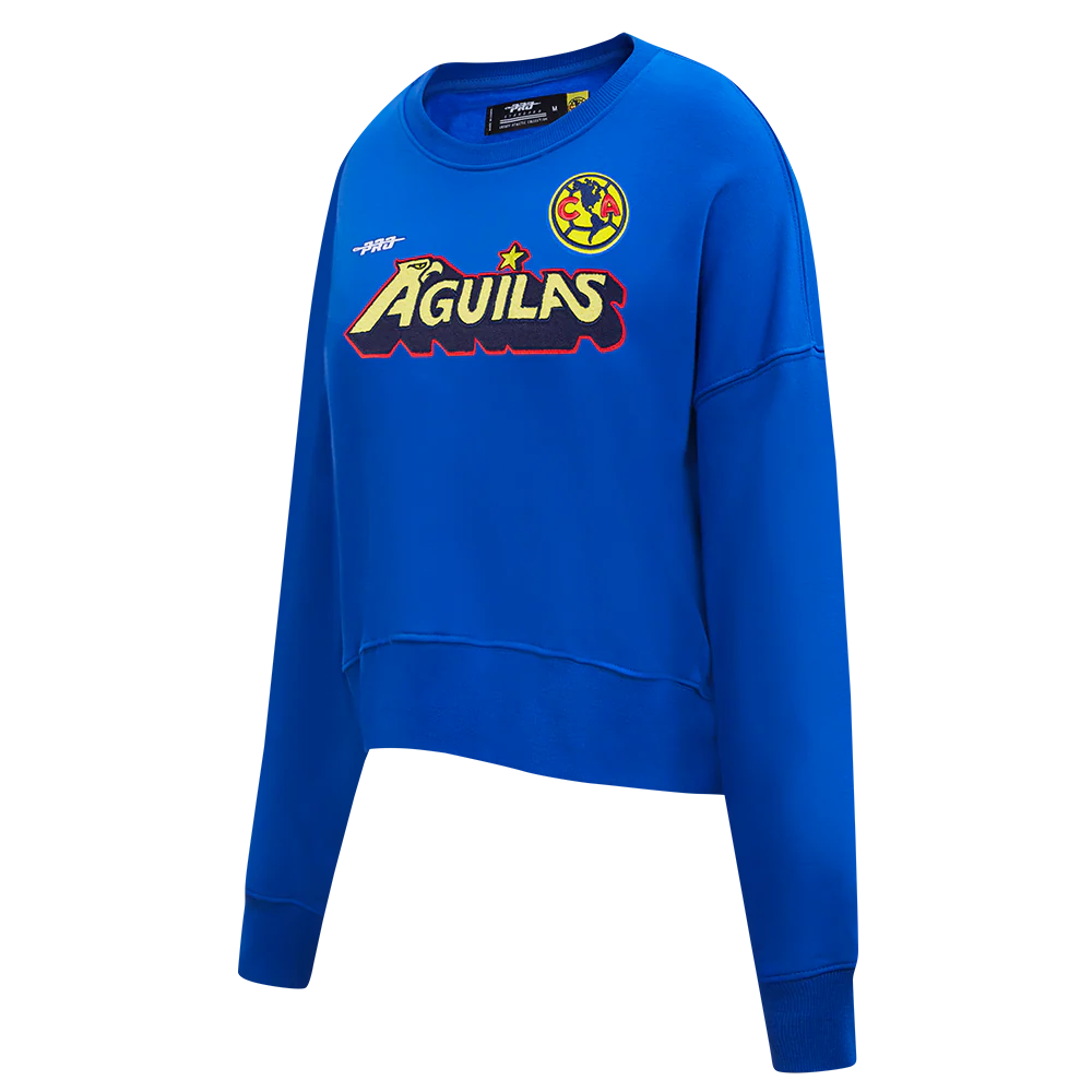 LIGA MX CLUB AMERICA STADIUM WOMEN'S DOUBLE KNIT CREWNECK (ROYAL BLUE) - Image 2