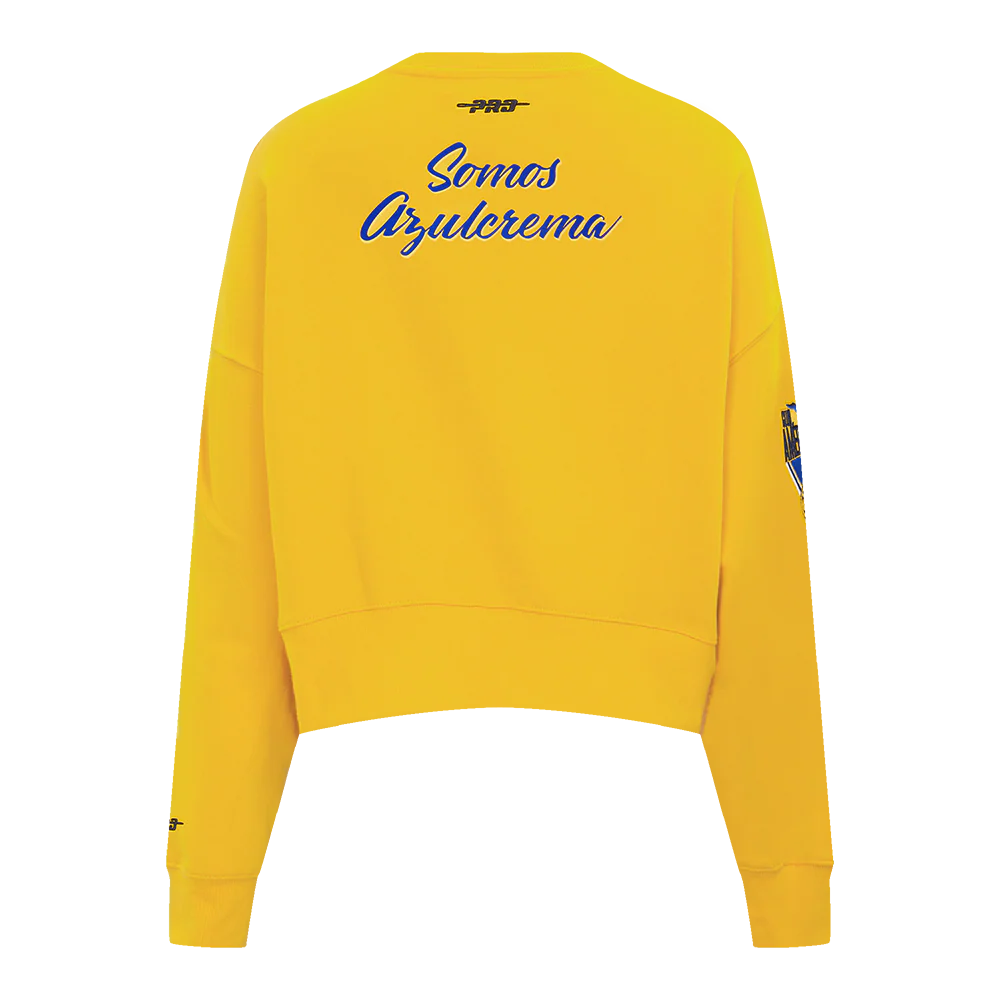 LIGA MX CLUB AMERICA STADIUM WOMEN'S FLEECE CREWNECK (YELLOW) - Image 3