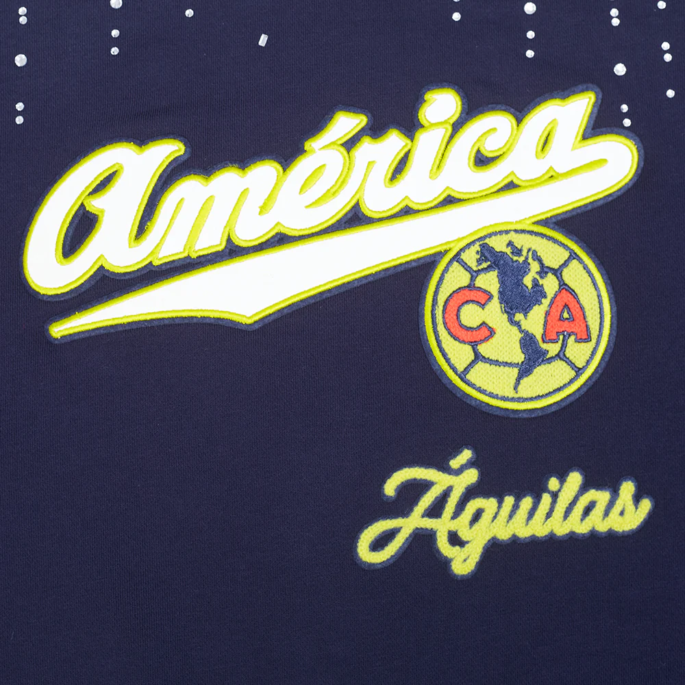 Liga MX CLUB AMERICA LEGACY WOMEN'S FLC CREWNECK (MIDNIGHT NAVY) - Image 5