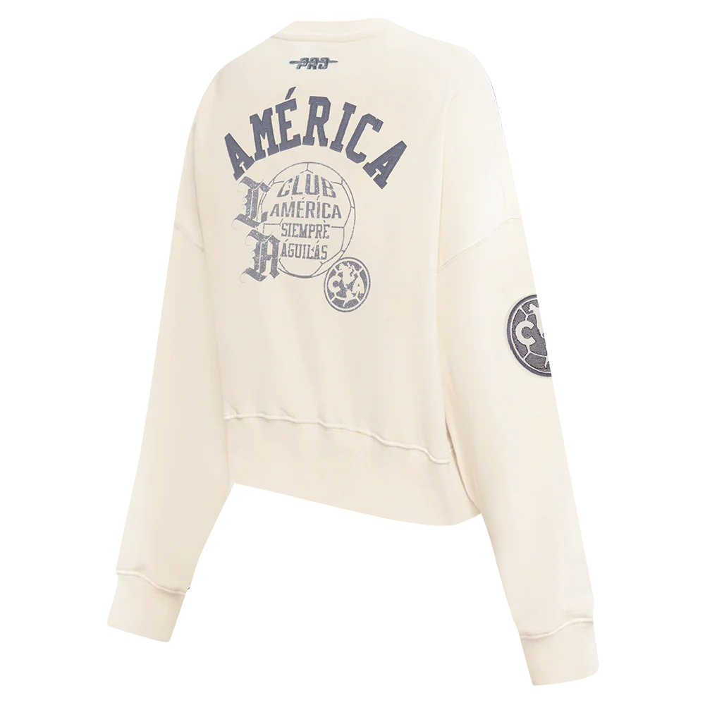 Liga MX CLUB AMERICA STREET TEAM WOMEN'S FLC CREWNECK (EGGSHELL) - Image 4