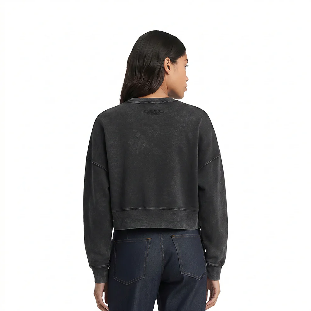 LIGA MX CLUB AMERICA WASHED JEWELS WOMEN'S CREWNECK SWEATSHIRT (WASHED BLACK) - Image 2