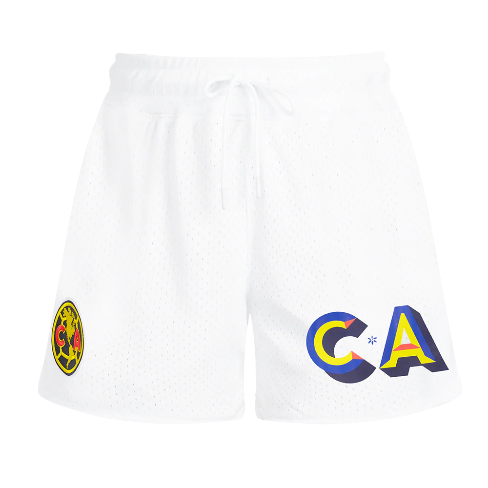 LIGA MX CLUB AMERICA STADIUM WOMEN'S MESH BASKETBALL SHORT (WHITE) - Image 2