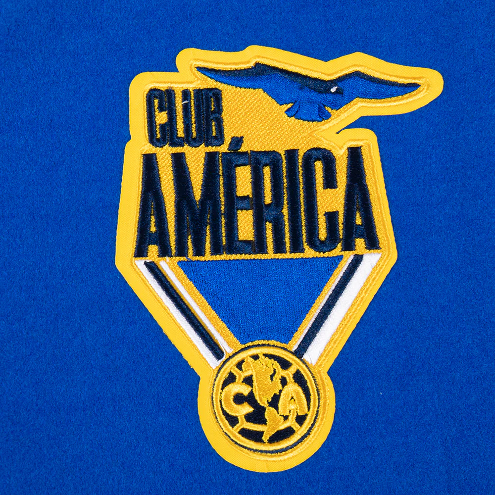 LIGA MX CLUB AMERICA STADIUM WOMEN'S WOOL VARSITY JACKET (ROYAL BLUE/WHITE) - Image 6