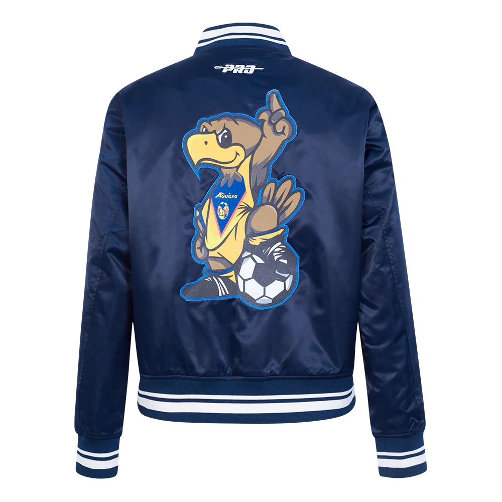 LIGA MX CLUB AMERICA STADIUM WOMEN'S RIB SATIN JACKET (MIDNIGHT NAVY) - Image 3
