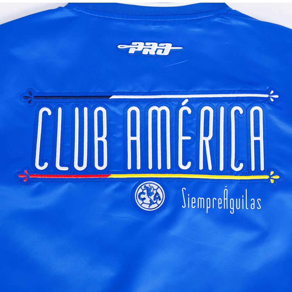 LIGA MX CLUB AMERICA STADIUM WOMEN'S RIB SATIN JACKET - V2 (ROYAL BLUE) - Image 10