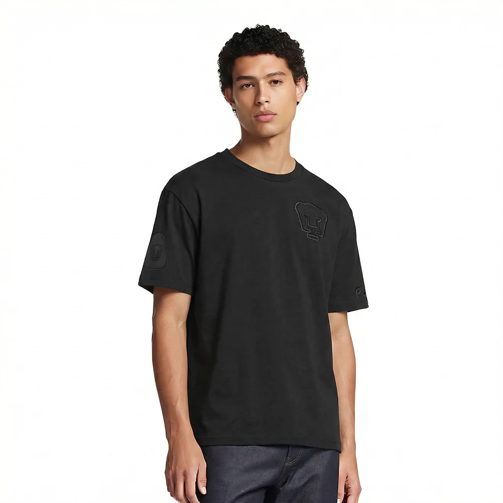 LIGA MX PUMAS UNAM NEUTRAL MEN'S CJ DROP SHOULDER TEE (BLACK)