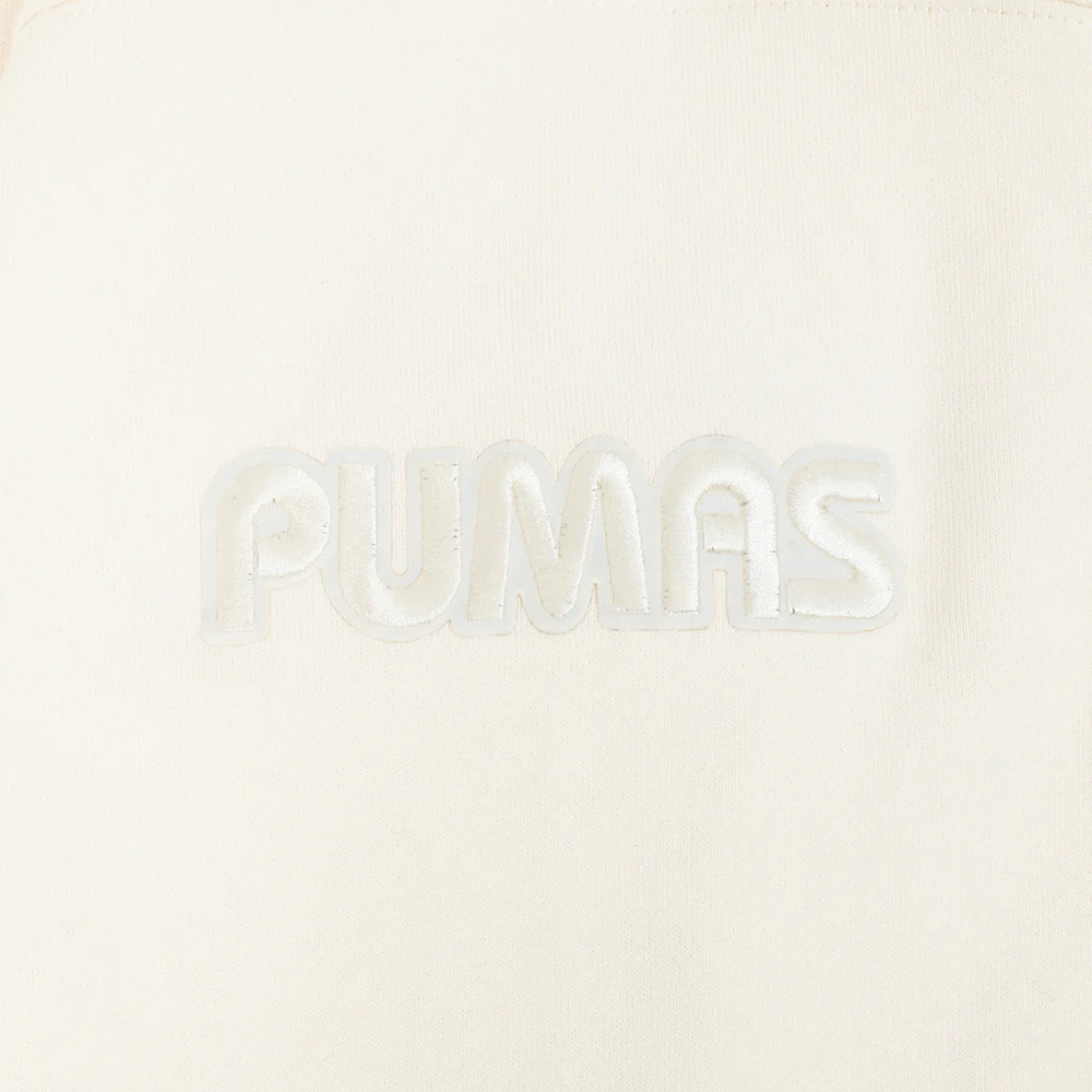 LIGA MX PUMAS UNAM NEUTRAL MEN'S DROP SHOULDER FLC PO HOODIE (EGGSHELL) - Image 5