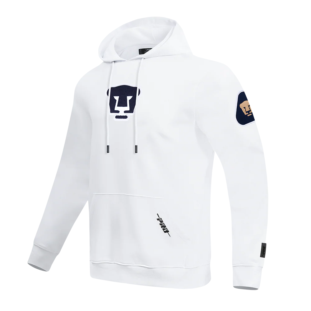 LIGA MX PUMAS UNAM CLASSIC CHENILLE MEN'S DK PO HOODIE (WHITE) - Image 3