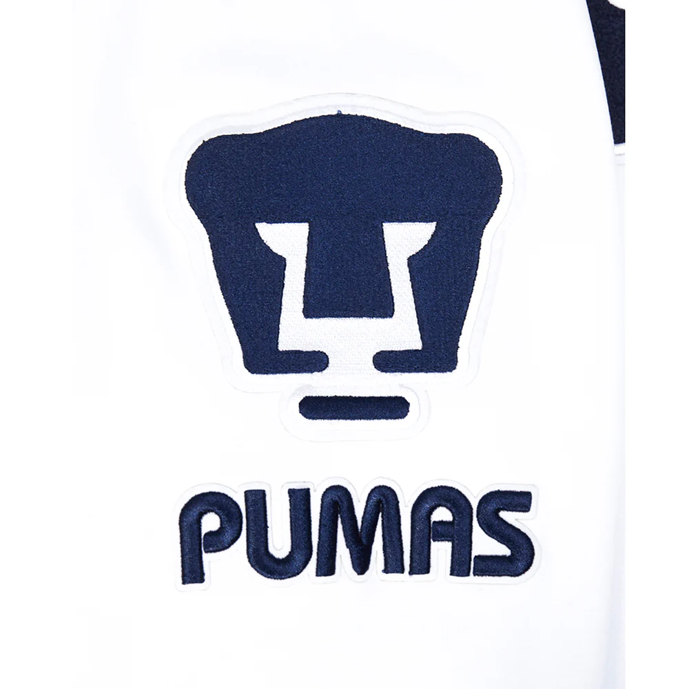 LIGA MX PUMAS UNAM CLASSIC CHENILLE MEN'S DK PO HOODIE (WHITE) - Image 7