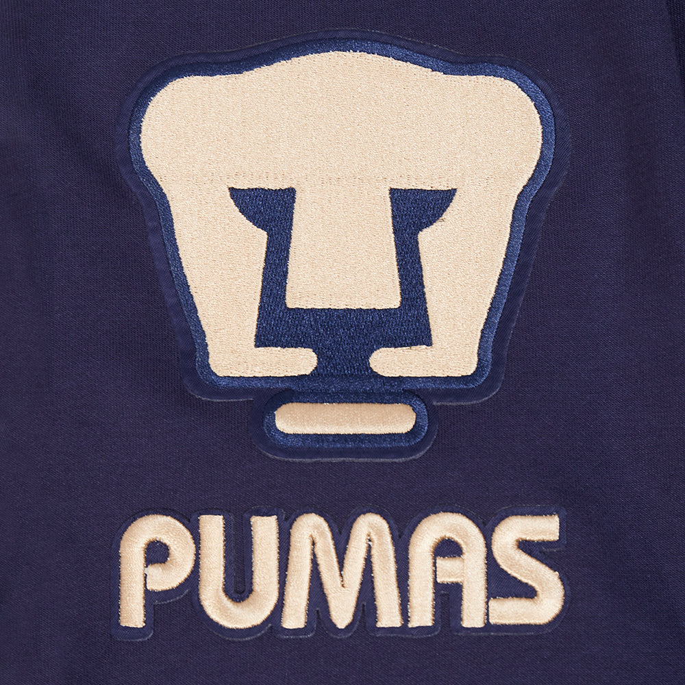 LIGA MX PUMAS UNAM CLASSIC CHENILLE MEN'S DK FZ HOODIE (MIDNIGHT NAVY) - Image 8