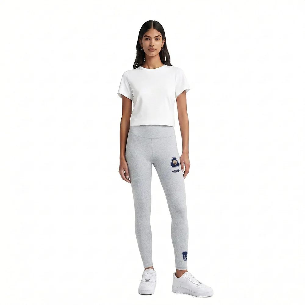 LIGA MX PUMAS UNAM CLASSIC CHENILLE WOMEN'S HW JERSEY LEGGING (HEATHER GREY) - Image 3